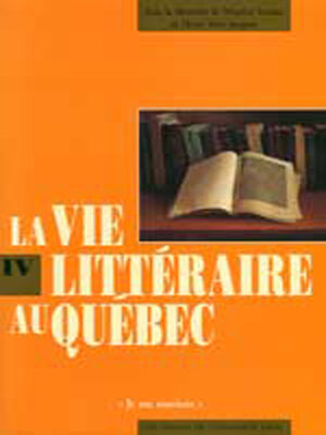 cover image of La vie littéraire au Québec